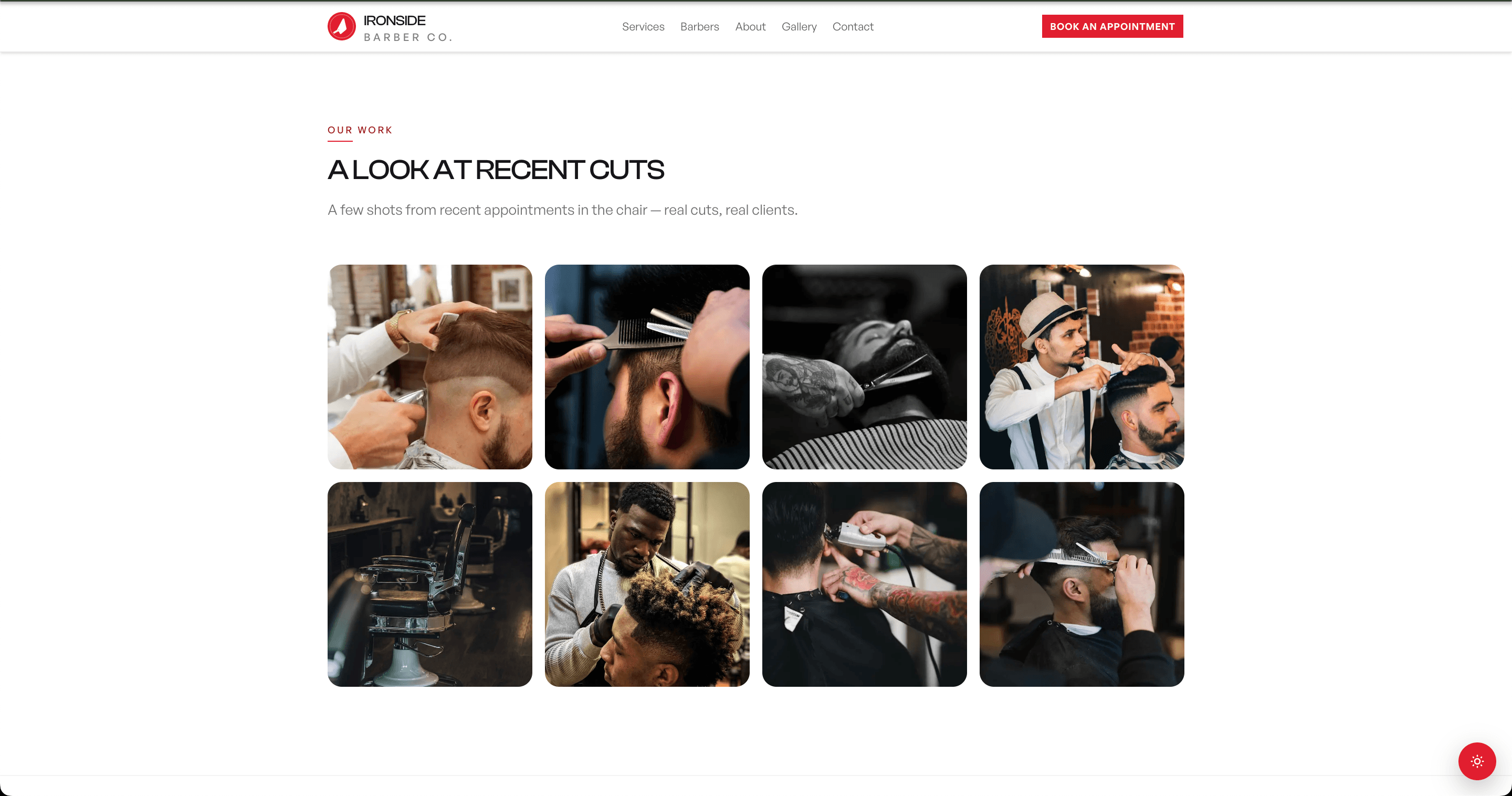Ironside Barber Co. work gallery